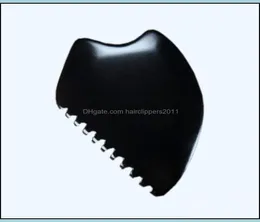 Mas Stones Rocks Health Beauty Big Gua Sha Narzędzia do ciała twarzy Guasha Scra Bian Scraper Tool Black Quqxs4909852