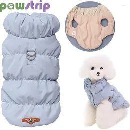 Dog Apparel Winter Warm Coat Soft Padded Pet Clothes For Small Medium Dogs Cats With D-ring Puppy Jacket Chihuahua French Poodle Outfit