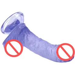 6-Zoll-Echtdildo mit starkem Saugnapf, transparent, blau, PVC, Simulation, Penis, Vagina, Arsch, Massagegerät, Sexspielzeug für Frauen, Sex5392553