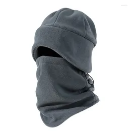 Bandanas förtjockar fleece Två stycken Set Hat Face Mask Winter Full Cover Ski vandring Scarf Cap för vuxna varm cykling Balaclava