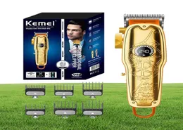 Włosy Clippers Oryginalny Kemei Regulowany silny elektryczny Clipper Profesjonalny fryzjer bezduszny trymer broda fryzura