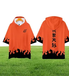 3D Harajuku Hooded Shirts Boys and Girls Cartoon Print T Shirts 2019 Uzumaki Cosplay T-Shirts Kort ärmkläder7211149