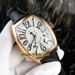 Cintree Curvex 7880 Data White Dial Automatyczne różowe złoto obudowa męska zegarek 6 Kolor skórzany pasek Hhigh Quality Watches 273I