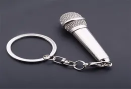 Kimter Charm Music Microphone Voice Key Rings Metal Singer Rapper Rock Keyfobs Women Men Purse Bag Pendant Car Gift Keychains M1737974569