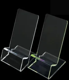 Os suportes de exibição de acrílico transparente montamentos lasercut clear bancada show racks titulares universais com filmes de proteção para bated3261205