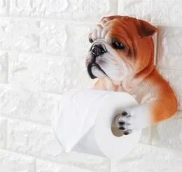 Novelty 3d tocador de papel higiênico resina simulação cachorro urso de gato rolo de vaso sanitário acessórios banheiros T2004253822609