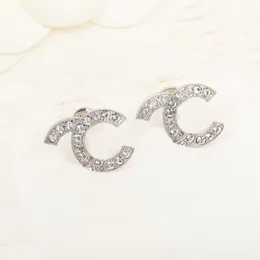 Luxury Quality Charm Platinum Color Plated Stud Earring with Diamond for Women Wedding Jewelry Gift Have Stamp Velet Box PS4929283R