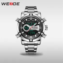 WEIDE Watch Men New European Luxury Men Sports Business Quartz Movement Analogue LCD Digital Calendar Multiple Time Men Watch313u