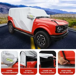 Capas capas de carro para ford bronco 4 portas 2021 2022 à prova de vento à prova de poeira resistente a riscos ao ar livre proteção uvhkd23062