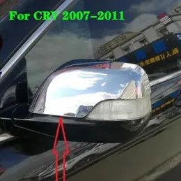 Estilo de alta qualidade abs chrome 2 pçs capa decoation retrovisor do carro, capa proteção espelho porta para honda crv crv 20072019