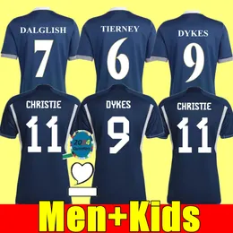 스코틀랜드 축구 셔츠 150 번가 기념일 축구 유니폼 블루 스페셜 에디션 티에니 다이크 아담스 축구 셔츠 23 24 Christie McGregor Kids Kit