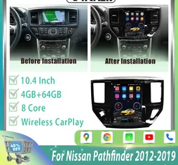 오디오 10.4 인치 PX8 64G Nissan Pathfinder를위한 Carplay Radio 20122019 1080p HD 4G WiFi Navigation GPS 원래 자동차 기능 플러그 플레이