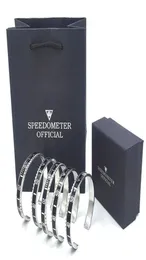 Pulseira inteira de alta qualidade para homens, pulseira de aço inoxidável com velocímetro, joias masculinas da moda com varejo pa4739995