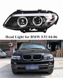 Gruppo ottico anteriore per BMW X5 E53 Faro diurno a LED 2004-2006 Indicatore di direzione Lampada abbagliante per auto