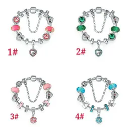 18-21CM Mom Bracelet 925 silver bracelets charms beaded fit for snake chain DIY Mother day Jewelry Accessories for women with box304V