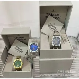 Projektant Viviennes Westwoods zegarki Cesarzowa Dowager Little Blue Watch Quartz Saturn Watch Key Key Little Red Watch