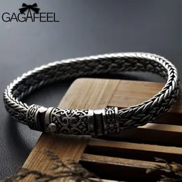Gagafeel 100 ٪ 925 Bracelets عرض 8 ملم سلسلة ارتباط السلوك الكلاسيكية S925 التايلاندية الفضة للنساء الهدية المجوهر