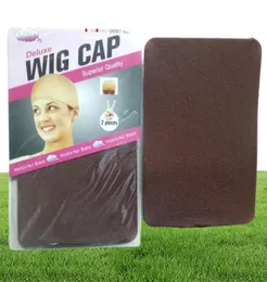 Deluxe Wig Cap 24 enheter 12bags Hairnet för att göra peruker svartbrun strumpfoder snodnylon qylihj topscissors8121164