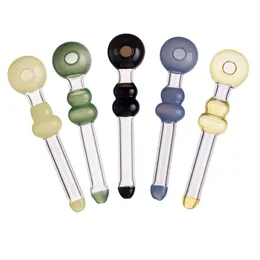 4,7 Zoll Kürbis-Design Glas-Ölbrennerrohre Bunte Mini-Handpfeifen Ölbrenner mundgeblasen, der perfekte Ersatz für Bong-Rauchzubehör für Tabak YG2605