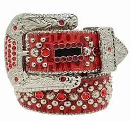 Western FashionSimon Belt Rhinestone con incrustaciones de diamantes de imitación Bling Mujeres para hombre Cinturones de diseñadord6Wo # 8846239