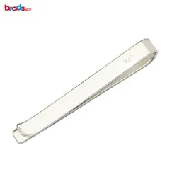 Pure 925 стерлинговой серебряный галстук пустые персонализированные Men039s Tie Bar Jewelry Make Wedding Gift ID365158381675