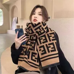 28% KORTING Koreaanse versie dames dubbelzijdig kasjmier warme herfst- en wintermode veelzijdige grote sjaal lange sjaaltrend