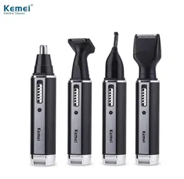 Kemei KM-6630 4 em 1 nariz elétrico USB recarregável navalha navalha masculina ferramentas de cuidados faciais 1750174