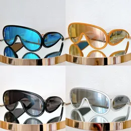Solglasögon mode LW Women for Man Luxury Designer Runway Show Small Face Novely Color Scheme Outdoor Travel Sun Glasses 40108