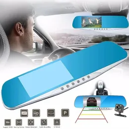 DVRs Full HD 1080P car DVR dashcam windshield video recorder auto registrator mirror 4.3" display 2Ch dual lens 170° night vision Gsen