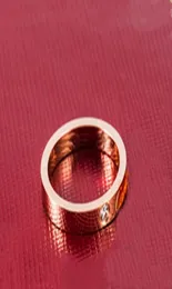 2020 Ring Biżuteria mężczyźni kobiety pełne cz diamentowy pierścień mody Gold 3 Kolor Pink Pierścień Tytanium Wysokie polerowane pierścionki z pudełkiem FO5976607