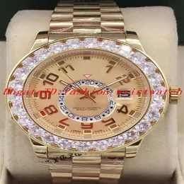 Relógio de luxo de alta qualidade 326938 GM T Workin Diamond Bezel 18k Gold Asia 2813 Movimento 42mm Relógio automático masculino Watches174Z