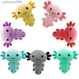 Gefüllte Plüschtiere, 20 cm, Axolotl, Plüschtier, niedliches Cartoon-Tier, gefüllte Plüschpuppe für Kinder, Geburtstag, Weihnachten, Geschenk, Plüsch-Komfort-Schlafkissen-Puppe, L231228