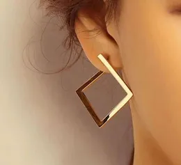 스터드 ABC Double Headed Stud Retro Minimalist Square Earrings 기하학적 패션 이어링 불규칙한 귀걸이 과장된 보석 오프닝 액세서리 AA