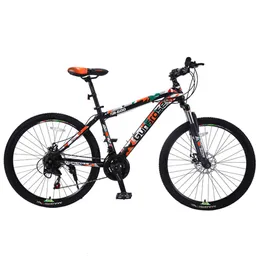 Camuflagem reta de 26 polegadas Mountain Adult e Children's Snow Bike, Bicycle, Racing off-road de velocidade variável, absorção de choque