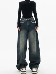 MATTA Allmatch Allentato Moda Femme Vita alta Jeans da donna Harajuku Vintage BF Stile Streetwear Gamba larga Pantaloni in denim jeans 231228