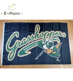 MiLB Greensboro Grasshoppers Flagge 35 Fuß 90 cm 150 cm Polyester Banner Dekoration fliegender Hausgarten Festliche Geschenke4738803