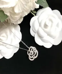 colar de jóias de luxo camelia pingentes de diamante suéter de diamante 925 estilista esterlina ródio designer banhado a cadeia fina mulheres colares fa9880614