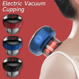 Elektrisk Guasha skrapning av massage Kupningsterapi GUA SHA CUPS RECHARGEABLE FAT BURNING SLIMMING DISTREKTAGE Hälsa Masajeador