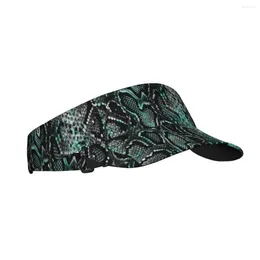 Berets Snake Skin Pattern Summer Sun Sun Hat Visor UV Protection Top Sports Sports Golf Grow Running Sunscreen Cap