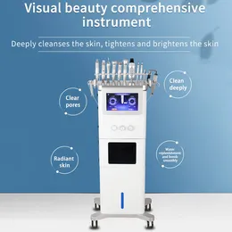 Visual Camera Comprehensive Skin Beauty Instrument 10 In 1 Hydradermabrasion Skin Brightening Cleansing Blackhead Removal Aqua Jet Peel Salon