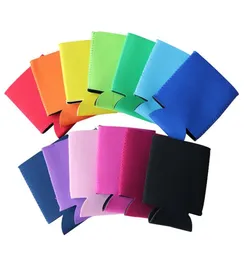 Maniche in neoprene per lattine di birra Stampa colorata Dispositivo di raffreddamento per bevande Protezione pieghevole Custodia sottile per lattina Bottiglia di soda Copertura per tazze Koozies 1104006