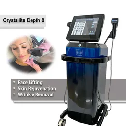 Máquina de redução de rugas glod rf cristalite profundidade 8 alça dupla pele que aperta o lifting facial para o corpo