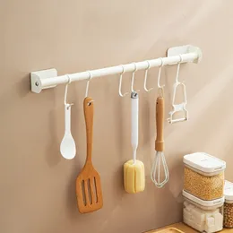 304050 cm kolstålkrok hängande rod rack spatula sked förvaring väggmonterade hem badrum kök leveranser prylar 231228
