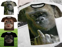 Men039s Tshirts Fashion 2021 Summer Men 3Dプリント動物モンキーTシャツお腹面面白いデザインカジュアルトップスティーグラフィック6906860