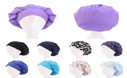 Bawełniana czapka do pielęgnacji włosów Regulowana pasma bandaża szefa kuchni Working Caps Women Bouffant Headwear Hat Hair Akcesoria Whole7785419