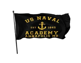 Flagi amerykańskiej akademii marynarki wojennej Banery 3039 x 5039ft 100D poliestrowy kolor z dwoma mosiężnymi przelotkami 5774168