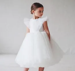 Girl039s فساتين Ins Boho Child Girls White Jestmaid Dress للأطفال