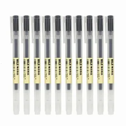 10PCS MUJI MOMA GEL INK BALL PINT PEN JAPIN BLACK/BLUE/RED SZKOŁE OFIORM BALPINT 231229