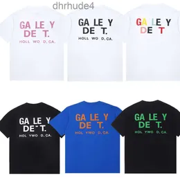 Men's T-shirts Gall White Short Sleeve Colorful Letter Printing Casual Luxury Designer Loose T-shirt Summer Couple Wear Invert Letters Dept 814V B6TQ FA59