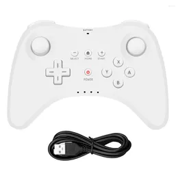 Spelkontroller Ostent för Wii U Pro Controller Wireless Bluetooth Remote Controle Dual Analog Gamepad med USB -kabel